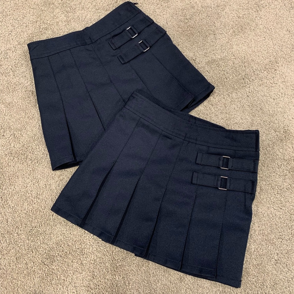 Girls uniform navy blue skorts